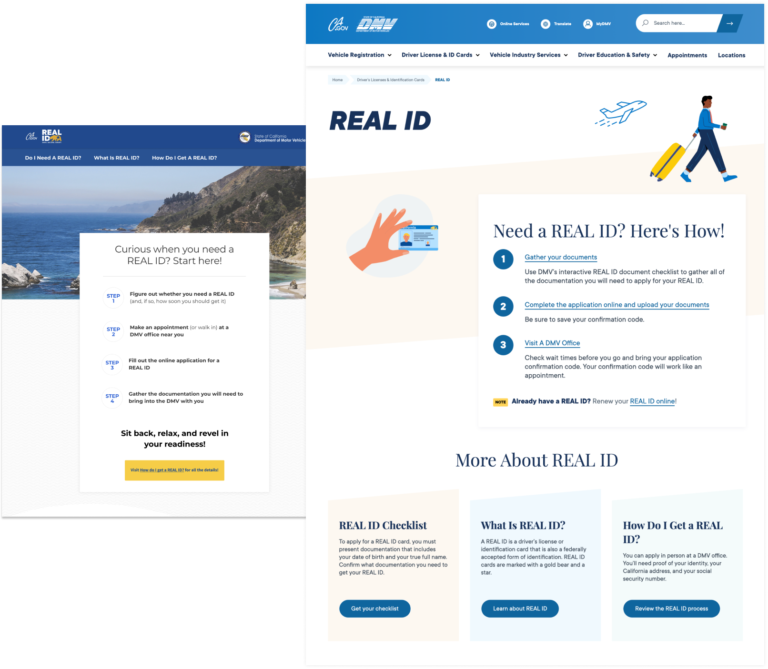 California DMV site Redesign 10up