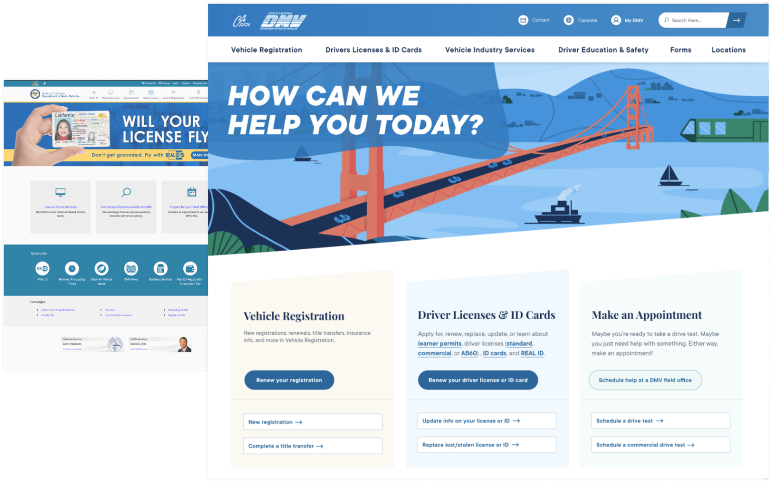 California DMV site Redesign 10up